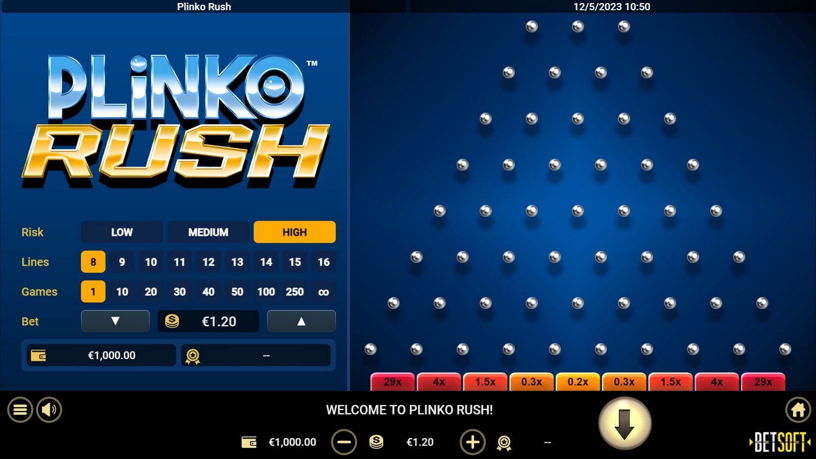 Plinko-spel online